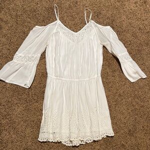 Elegant White Cold Shoulder Romper